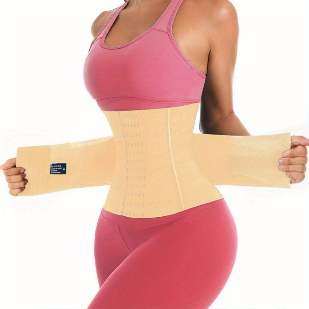 1pc Breathable Polyester Waist Cincher for Women - Medium Control Posture Improvement Shapewear with Adjustable Closure, Knit Fabric Weave, Hand Washable - 1pc--ANDROMEDA QUINNS | AURELLE'S-ANDROMEDA QUINNS | AURELLE'S